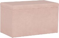 4325STVLVTBLSH Contemporary Blush Pink Velvet Storage Bench