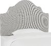 K-840TOXFSTRCHR Gray Oxford Striped Arched Twin Upholstered Headboard