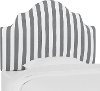 K-840TCBSTRGRYWHOGA Gray Canopy Striped Arched Twin Upholstered Headboard