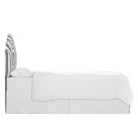 K-840TCBSTRGRYWHOGA Gray Canopy Striped Arched Twin Upholstered Headboard-3