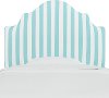 K-840TCBSTRAQOGA Aqua Blue Canopy Striped Arched Twin Upholstered Headboard