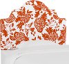 K-840TGRDBRDORNOGA Orange Garden Bird Arched Twin Upholstered Headboard