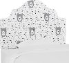 K-840TBRSSKTWHTOGA White Bear Sketch Arched Twin Upholstered Headboard