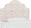 K-840TFLRTYDTMLTOGA Multicolor Polka Dot Arched Twin Upholstered Headboard