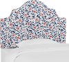K-840TFIFLPRBLOGA Blue and Pink Floral Arched Twin Upholstered Headboard