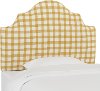 K-840TBFFLGNGBTCPOGA Yellow Gingham Arched Twin Upholstered Headboard