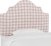 K-840TBFFLGNGBBPNKOGA Baby Pink Gingham Arched Twin Upholstered Headboard