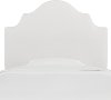 K-840TDCKWHT White Arched Twin Upholstered Headboard