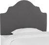K-840TPRMCHR Charcoal Gray Arched Twin Upholstered Headboard