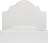 K-840TVLVWHT White Velvet Arched Twin Upholstered Headboard