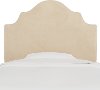 K-840TVLVPRL Pearl Beige Velvet Arched Twin Upholstered Headboard