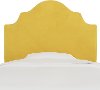 K-840TVLVCNR Canary Yellow Velvet Arched Twin Upholstered Headboard