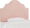 K-840TVLVTBLSH Blush Pink Velvet Arched Twin Upholstered Headboard