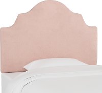 K-840TVLVTBLSH Blush Pink Velvet Arched Twin Upholstered Headboard