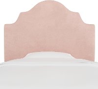 K-840TVLVTBLSH Blush Pink Velvet Arched Twin Upholstered Headboard-2