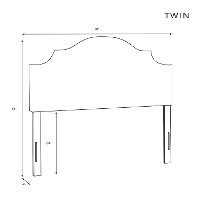 K-840TVLVTBLSH Blush Pink Velvet Arched Twin Upholstered Headboard-6