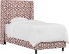 K-430BEDMDLMLTOGA Contemporary Medallion Twin Upholstered Wingback Bed