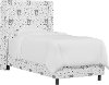 K-430BEDBRSSKTWHTOGA Contemporary Bear Sketch Twin Upholstered Wingback Bed