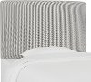 K-480TOXFSTRCHR Charcoal Gray Oxford Striped Twin Upholstered Headboard