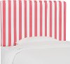K-480TCBSTRBBLGOGA Pink and White Striped Twin Upholstered Headboard