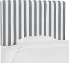 K-480TCBSTRGRYWHOGA Gray and White Striped Twin Upholstered Headboard