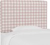 K-480TBFFLGNGBBPNKOGA Gingham Baby Pink Twin Upholstered Headboard