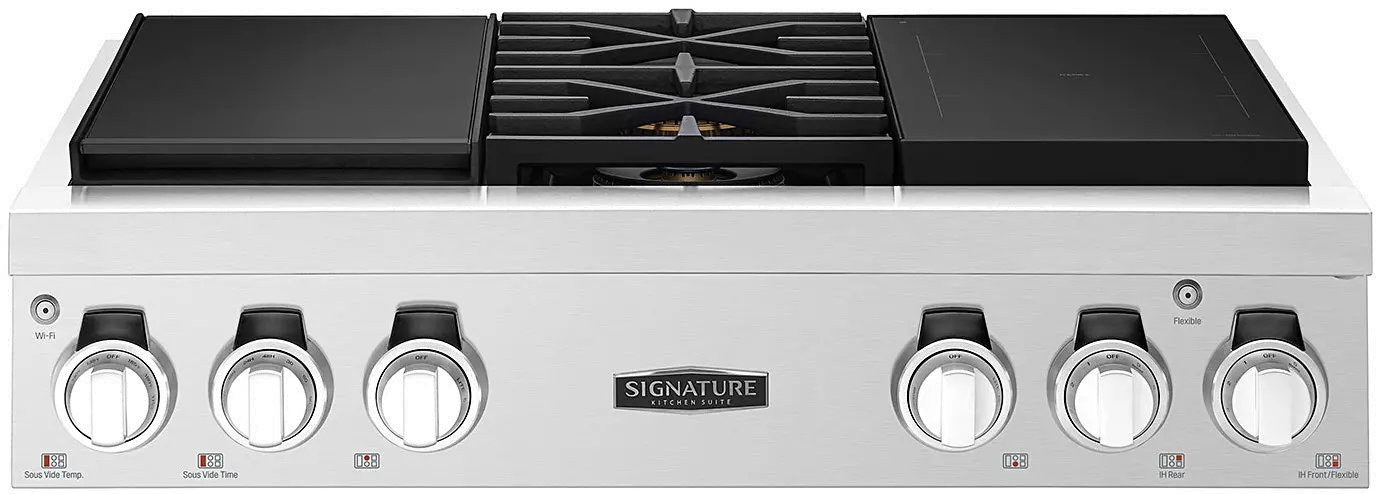 SKSRT360SIS Signature Kitchen Suites 36 Inch Pro Smart Rangetop - Stainless Steel-1