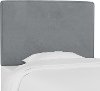 K-480TVLVSTLGR Steel Gray Velvet Twin Upholstered Headboard