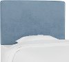 K-480TVLVOCN Ocean Blue Velvet Twin Upholstered Headboard