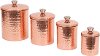 5 Inch Copper Hammered Steel Canister with Lid