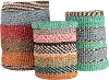 10 Inch Multi Color Hand Woven Abaca Basket