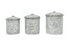 7 Inch Gray Splatterware Enamel Container with Lid