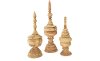14 Inch Carved Mango Wood Finial