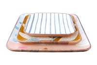 Modern Multi Color Square Trays - Set of 3-3