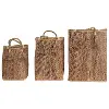 Clearance 18 Inch Multi Color Seagrass Basket with Handles and Tassels