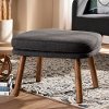 148-8229-RCW Mid Century Modern Dark Gray Upholstered Ottoman - Madelina