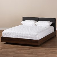 Modern Brown and Gray Queen Platform Bed - Alyssa-2