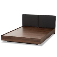 Modern Brown and Gray Queen Platform Bed - Alyssa-5