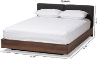 Modern Brown and Gray Queen Platform Bed - Alyssa-7