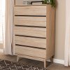 148-8255-RCW Mid-Century Light Oak Chest of Drawers - Josephina