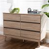 148-8256-RCW Mid-Century Light Oak Dresser - Josephina