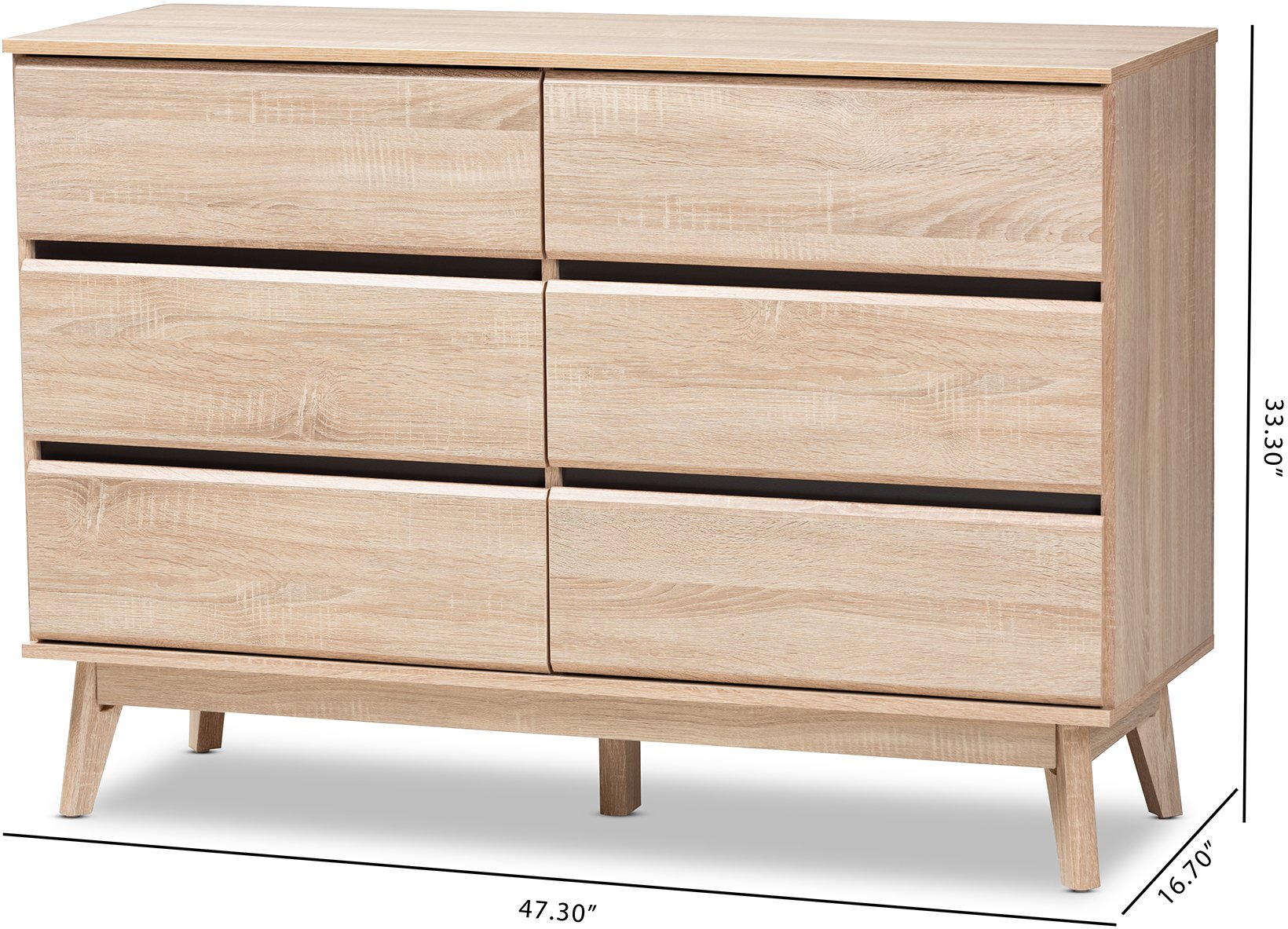 Mid-Century Light Oak Dresser - Josephina-8