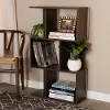 148-8257-RCW Modern Brown and Dark Gray Display Bookcase - Sheryl