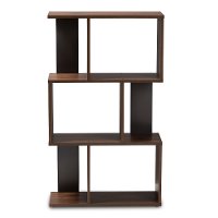 Modern Brown and Dark Gray Display Bookcase - Sheryl-3