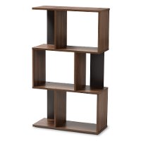 Modern Brown and Dark Gray Display Bookcase - Sheryl-4
