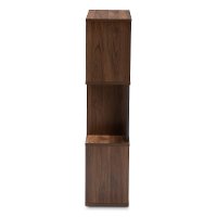 Modern Brown and Dark Gray Display Bookcase - Sheryl-5