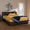 148-8260-RCW Modern Brown Storage Queen Platform Bed - Justin