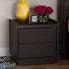Modern Brown 2 Drawer Nightstand - Justin