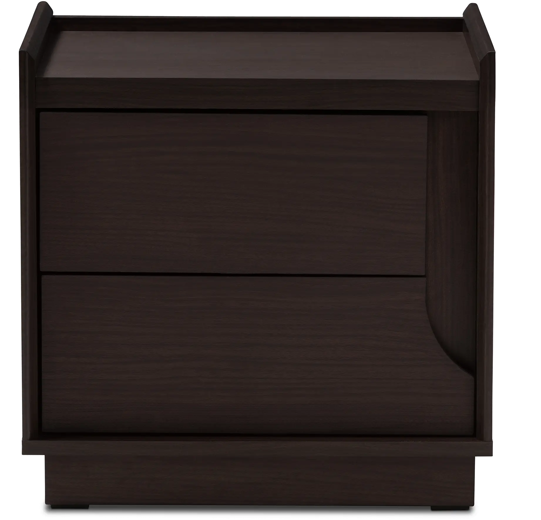 Modern Brown 2 Drawer Nightstand - Justin-5