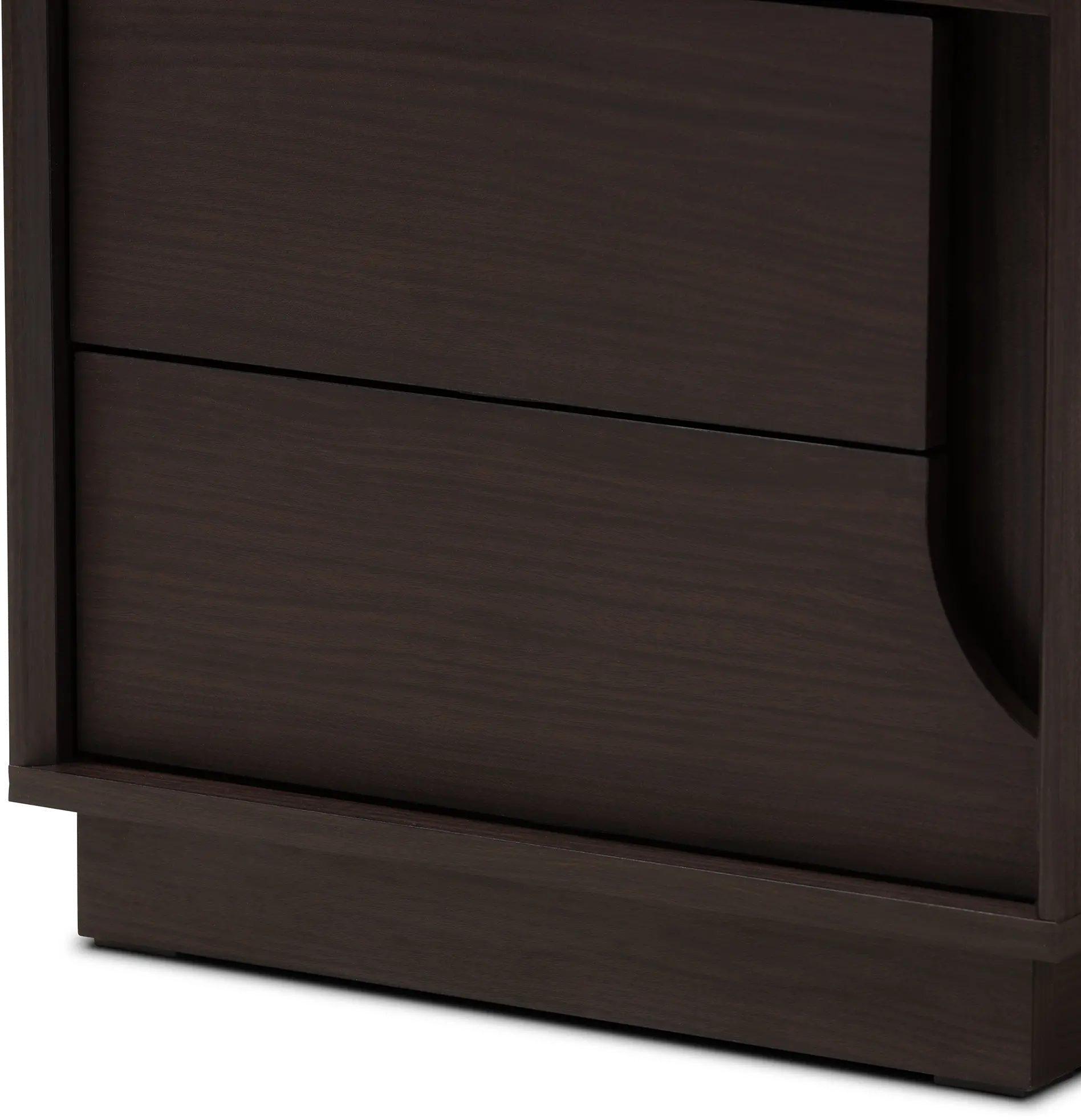 Modern Brown 2 Drawer Nightstand - Justin-7